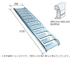 【アルミス】 アルミブリッジ　ABS-210-40-1.2【フック式】【有効長さ2100×有効幅400（mm）】【最大積載1.2ｔ/セット（2本）】