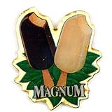 限定 レア ピンバッジ アイスクリーム菓子マグナム黒と白のチョコレート味 ピンズ フランス