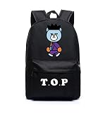BIGBANG 韓流グッズ VIP ビッグバン GD TOP SOL VI D-LITE ファッション 可愛 バッグ リュックサック (ブラック(TOP))