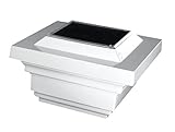 Classy Caps SL078W Pvc Regal Solar Post Cap, 4" x 4", White [並行輸入品]