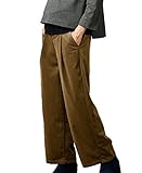 Angeliebe エンジェリーベ 産前 産後 対応 ベロア 見え コーデュロイ ワイド パンツ フリー カーキ