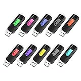 RAOYI 32GB USB 3.0 フラッシュドライブ スライド格納式メモリースティック バルク サムドライブ ジャンプドライブ ジップドライブ USBスティック データストレージ バックアップ PC Mac用 (32G ミックスカラー10個) 10個パック