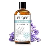 EUQEE アロマオイル ラベンダー エッセンシャルオイル 100ml 天然100% ラベンダー精油 加湿器・ディフューザー・アロマストーン・お風呂