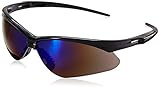 Jackson Safety 3000358 Nemesis Safety Glasses Black Frame / Blue Mirror Lens (Pack of 12) by Jackson