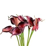 POTOJP 造花 手作り 造花 ユリブーケ 枯れないお花 本物みたい 工芸 高級 贈り 壁掛け 結婚式 誕生会 二次会 お祝い 花束プレゼント インテリア 华道 (C)