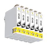 【稲妻トナー】ICBK46 インク ブラック 6本 互換 インクカートリッジ IC4CL46 4色セット【純正品併用/大容量タイプ/残量表示/個包装】対応機種: PX-101 PX-401A PX-402A PX-501A PX-A620 PX-A640 PX-A720 PX-A740 PX-FA700 PX-V780