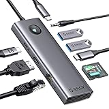 ORICO USB C ハブ 9-in-1 3*USB3.0ポート 4K@60Hz HDMIポート 100W PD充電 2.5Gbps