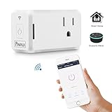 allomnミニワイヤレスWiFiスマートプラグとタイミング機能、作業のAlexaエコー/スマートホーム、Appリモートコントロールどこでも、NOハブ必要な(パックof 2 ) Pack of 1 X