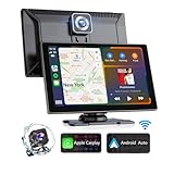 【人気款】ディスプレイオーディオ 9インチ ワイヤレスCarPlay Androidナビ 2K+1080P 前後カメラ ISP液晶画面 Androidナビ ポータブル 自動リバ一ス駐車対応 ワイヤレスカープレイ タッチスクリーン 車載モニター ワイヤレスステレオ ナビ 音楽 電話 Google/Siri音声制御 Bluetooth/AUX/FM ミラーリング 工事不要 取付簡単 色々な車種に対応