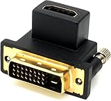 オーディオファン DVI-D 変換コネクタ L字 DVI-D 24ピン オス - HDMI typeA メス L字型A 双方向変換