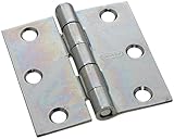 Stanleyハードウェア804亜鉛メッキ2 – 1 / 2 " x 2 – 1 / 2 "亜鉛メッキWideユーティリティヒンジ取り外し可能ピンnoねじ
