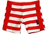 Anna Nicola(アンナニコラ) パンツタイプ水着 ボーダー柄 (100cm, レッド)
