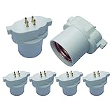 5個セット E-Simpo® GX10Q〜E26 口金変換アダプタ,(GX10q-1/-2/-3/-4対応),GX10Q→E26コンバーター, GX10Q→E27変換器,バラストをバイパスする/変圧器が必要です (GX10q→E26)，多くの人が間違って GX10q→E26 とGY10q→E26 に悪い評価を残すよう命じました。よく確認して購入してください。