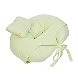 授乳クッション 授乳枕 多機能 ベビー枕 授乳用 ベビークッション お座りサポート ソフト 柔らかい (グリーン)