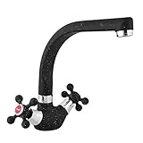 Decdeal キッチンシンク 水栓 ホット＆コールドウォーター混合型水栓 ミキサータップ