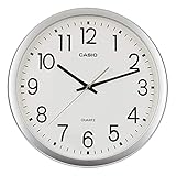 CASIO(カシオ) 掛け時計 壁掛け時計 シルバー アナログ 静音 連続秒針 オフィス シンプル IQ-77-8JF