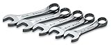 SK 86241 SuperKrome 5 Piece 12 Point 20-Millimeter to 24-Millimeter Short Combination Wrench Set [並行