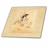 3dローズFlorene Fairies andファンタジー – イメージのPainted Butterfly Fairy with smaller Fairies – タイル 8-Inch-Glas