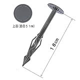 抜群の強度と10年以上の耐久性がある防草シート固定ピン　ポリカジグザグプラ杭　ZPK180E-PC（50本セット）