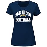 NFL San Diego Chargers Short SleevedスクープネックTシャツ、4 x、ネイビー