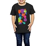 Aries 2歳～６歳子どもＴシャツshooting カラーインク キッズ服 Black 5-6 Toddler