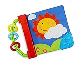 Agooding Non-toxic Colorful Cloth Baby Book with Teether & Ring Paper (Small Animals) [並行輸入品]