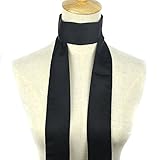 1PCS 女性のスタイリッシュな黒柔らかい薄いロングシフォンスカーフネクタイネクタイ、チョーカー