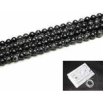 Amazon.co.jp: 4mm～11mm ブラック ルチル クォーツ 針水晶 1連