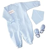 【Ani Mam Kids】ベビー ギフト 新生児 お祝い ベビー服 スタイ ファーストシューズ セット 出産祝い (ブルー)