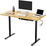 SANODESK 電動昇降式デスク E150 (120cm×60cm,簡単組立,USBポット,ホック,収納ボックス) 軽量化 メモリー機能付