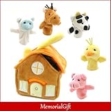 メモリアルギフト 赤ちゃん 知育玩具 動物 パペット(指人形) アニマルハウス ラッピング不要