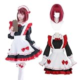 [CR ROLECOS] 有馬かな コスプレ衣装 メイド服 ありま かな 推し子 コスプレ 仮装 大人用 フルセット COSPLAY（有馬 かな カフェメイド服、M）