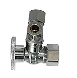 Keeney製造2914 vPClf鉛フリーquarter-turn角度デュアルバルブwith 1 / 2 " IPS By 7 / 16-to-1 / 2で1 / 4 "スリップジョイントComp