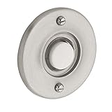 Baldwin 4851.150 Round Doorbell Button, Satin Nickel [並行輸入品]