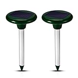 TAMAYKIM ソーラー式 モグラ撃退器 2018超強版 赤いストロボランプ付き ネズミ/蛇/スネーク/ネズミ退治 害獣撃退 IPX4防水防塵 日本語の取扱説明書付き 音波 振動 先進技術 人道的な