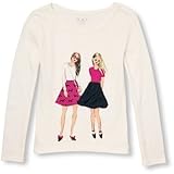 THE CHILDREN'S PLACE(ザ・チルドレンズプレイス) インベリッシュ グラフィック トップ ホワイト トップス長袖Tシャツ 5～6歳【並行輸入】