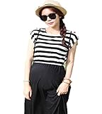 ＫＡＭＯＭＩＲＵ 妊婦服 マタニティ おしゃれ 授乳服 ワンピース 授乳口付 ボーダー ロング丈 (Ｌ)