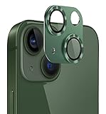 Kakuki For iPhone 13 /iPhone 13 mini カメラフィルム アイフォン13 /アイフォン13 ミニ カメラ保護フィルム 耐衝撃 露出オーバー防止 アルミ合金 カメラカバー (ブルー)