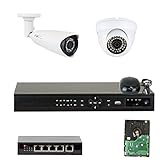 4 Channel NVR with 2 x HD-IP Camera. 1/3" Aptina 1.3 Megapixel CMOS Sensor. 3.6mm Megapixel Lens wit