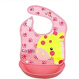 油が落ちるスタイ お食事エプロン お食事用防水ビブ Giraffe