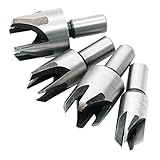 Baosity 爪型　ドリルビット　4点セット　面取り　木工カッター　ほぞ　切削工具　炭素鋼　4歯