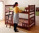 天然木コンパクト分割式2段ベッド【fine】ファイン　2色展開　ベッドフレームベットts-040103751ブラウン