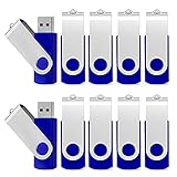 KEXIN USB 3.0 フラッシュドライブ 64GB 10個パック サムドライブ 64G USBドライブ USBスティック USB 3.0ドライブ 64GB LEDインジケーター付き (5つのミックスカラー:ブラック、ブルー、グリーン、レッド、ホワイト)