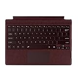 For Surface Pro3/4/5/6/7/7+カラーマッチング Bluetooth 磁気キーボード コンピューター用 軽量 薄型 スマートワイヤレス 磁気吸着 USB充電式 静音 (ブラウン)