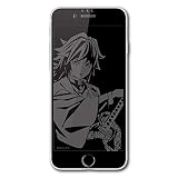 グルマンディーズ バンダイ 鬼滅の刃 iPhoneSE(第2世代)/8/7/6s/6(4.7インチ)対応 ガラススクリーンプロテクター 冨岡義勇(とみおか ぎゆう) KMY-40C ブラック