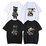 [Zipucos] ワン・イーボー Tシャツ 王一博 半袖 黒豹 インナーシャツ 上着 記念シャツ コスプレ衣装 印象Tシャツ カジュアル スポーツシャツ 通気性 萌えグッズ 男女兼用 (D,3XL)