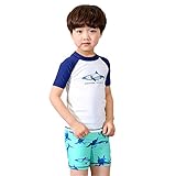 HIMOE 水着 男の子 ベビー 2点セット キッズ水着 スクール水着 スイムウエア 撮影服 紫外線対策 UVカット コスチューム (120サイズ)