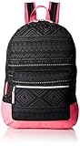 Trailmaker Big Girls Printed Backpack with Contrast Bottom, Black, One Size [並行輸入品]
