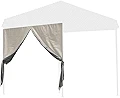 FIELDOOR タープテント 2.0x2.0m 専用サイドシート(横幕) エントランスタイプ 【ライトベージュ】 スチール製・アルミ製共通(G03モデル)