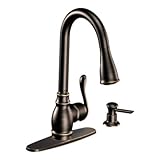 Moen CA87003BRB Single Handle Kitchen Faucet with Pullout Spray from the Anabelle Collection, Medite